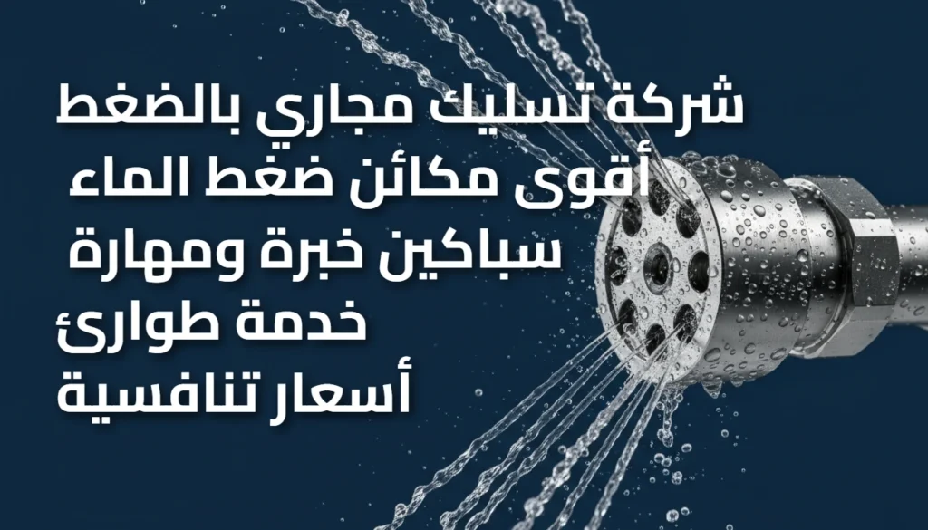 شركة تسليك مجاري بالضغط